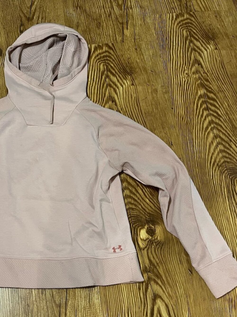 Under Armour Textured Hoodie, Pink, Women's Small